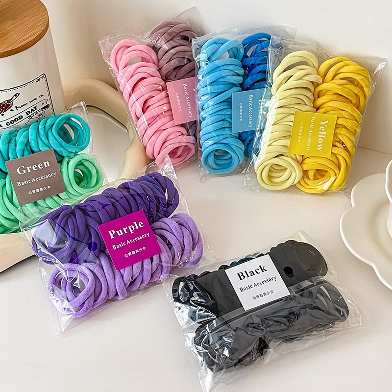 50/Set Colorful Elastic Hair Bands Children Girl Ponytail Holder Elastic Rubber Bands For Women Hair Accessories Headband