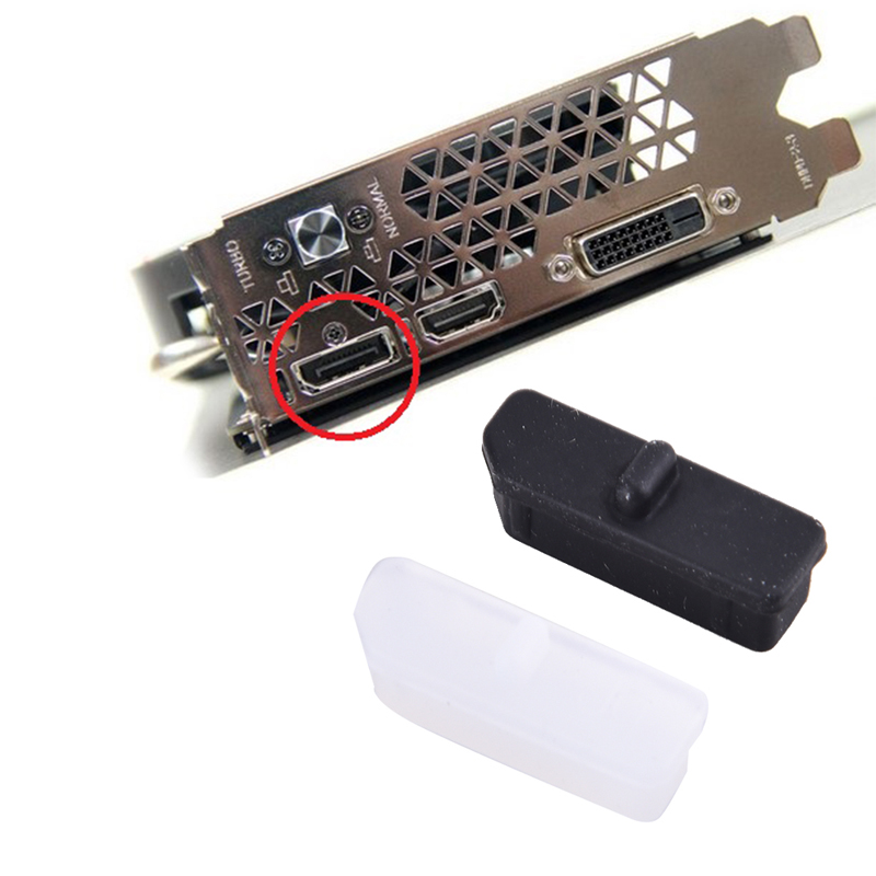 5 buah tahan lama Display Port penutup pelindung karet tahan debu Plug Cap untuk komputer DP Desktop Moistureproof 3C aksesoris