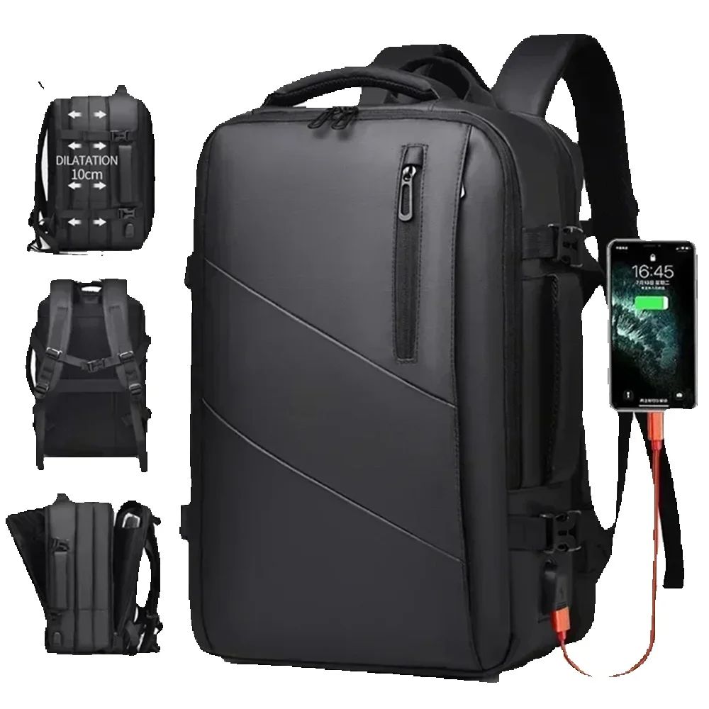 17inch Mens Business Laptop Backpack  Quality Large Capacity Backpack Waterproof USB Travel backpacks men camping Mochaila