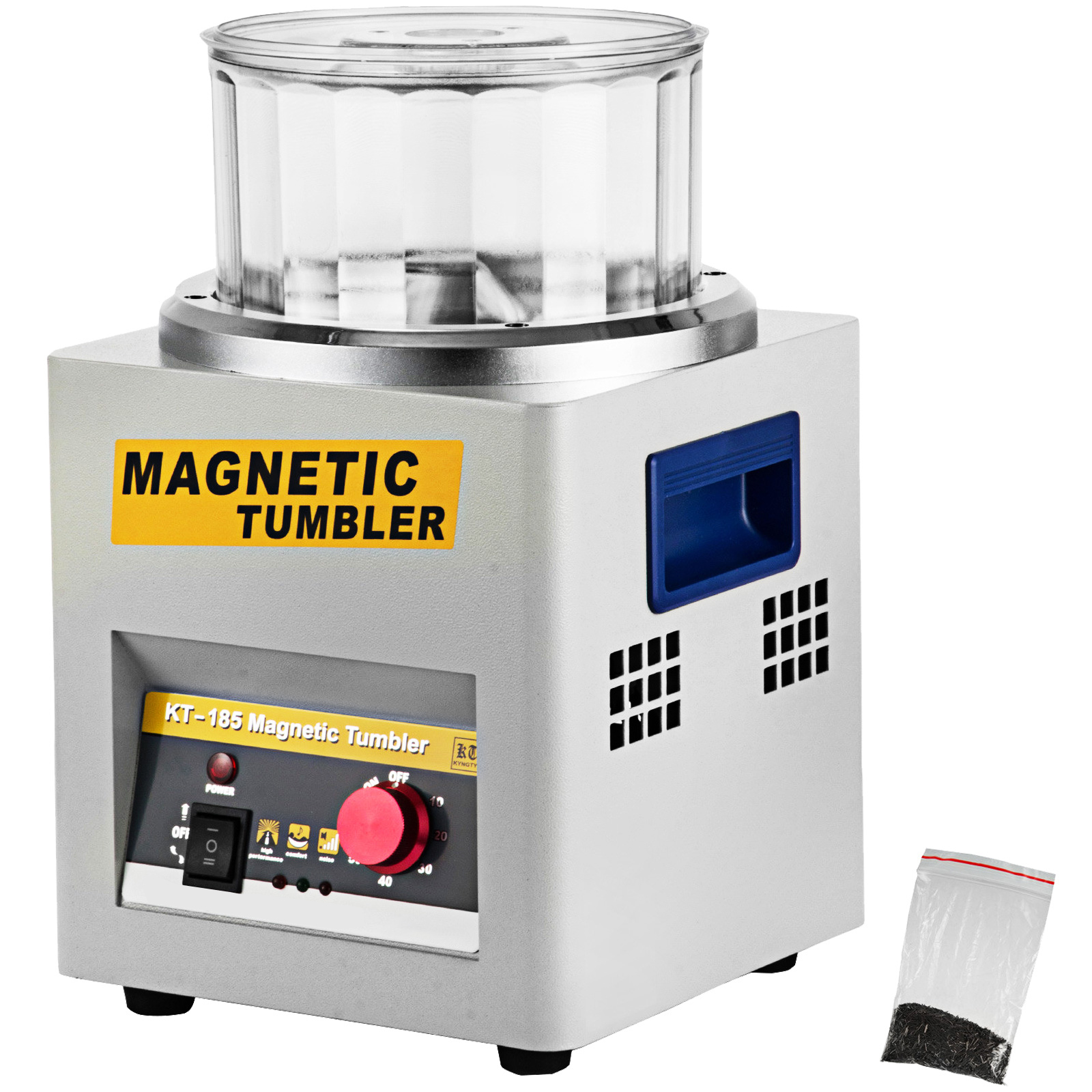 SucceBuy KT-185 Magnetische Tumbler Sieraden Polijstmachine Mini Metalen Finisher Afwerkingsmachine 110 V/220 V Goud Precisie Onderdelen Polijstmachine