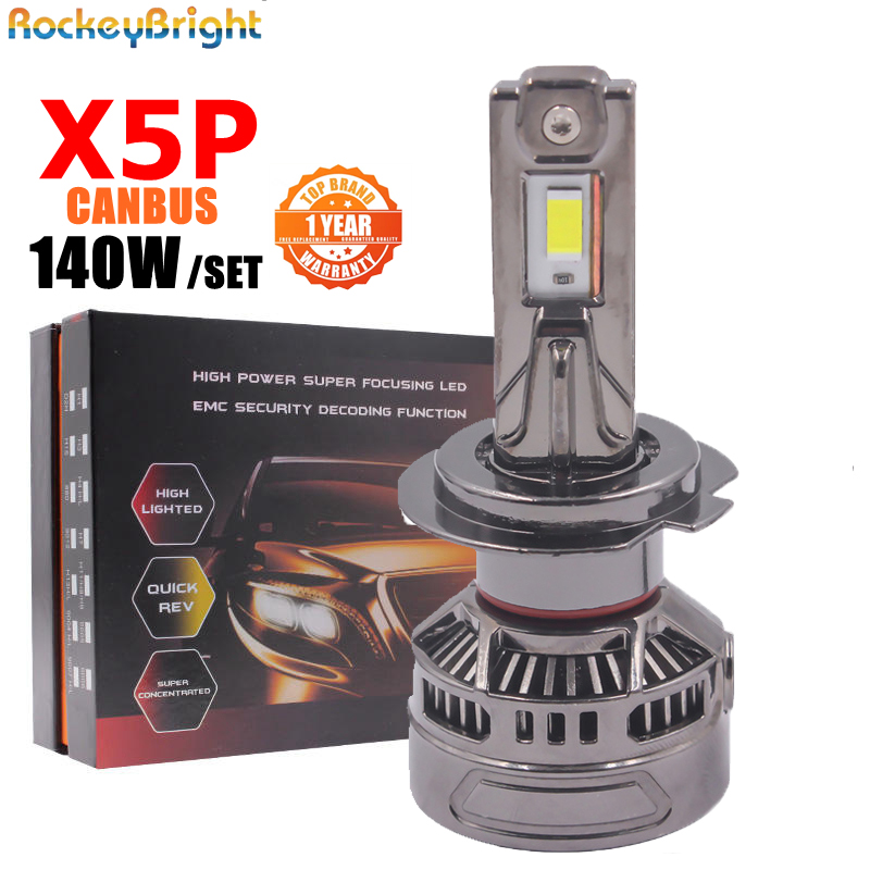 140W X5P H7 Car LED Headlight Bulb Fog Light Canbus 6000k HB3 9005 H11 Auto LED Headlamp H11 Fog Lamp