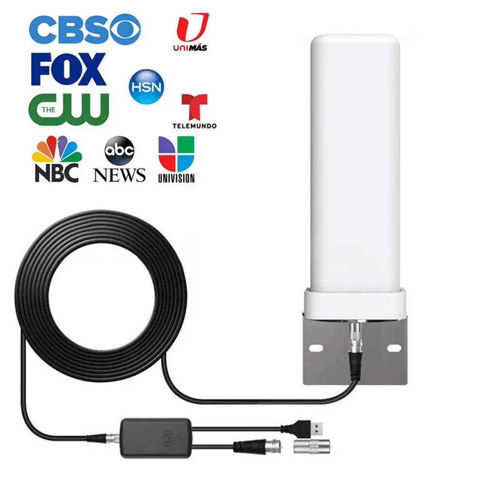Zewnętrzna cyfrowa antena telewizyjna 6000 mil 35dBi Wzmacniacz sygnału dalekiego zasięgu 4K 1080P Darmowy kanał HDTV dla ATSC DVB-T DMB-T ISDB-T