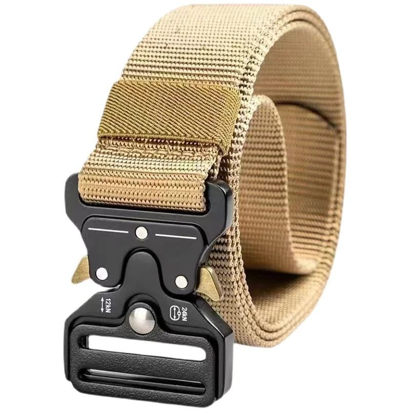 Cinturón táctico Cobra para hombre, cinturón con hebilla de tela de nailon para exteriores