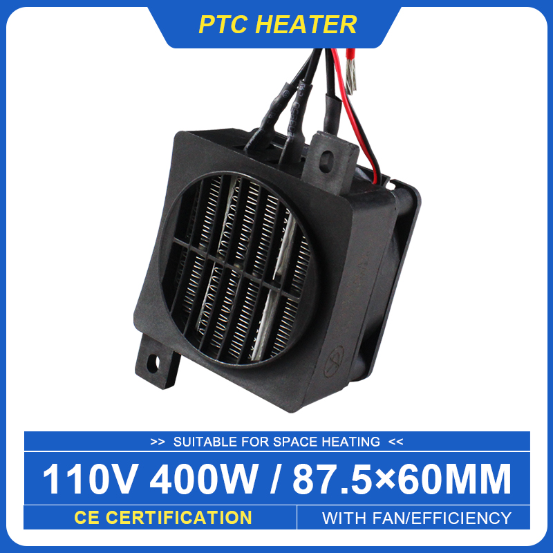 110V 400W chauffage avec ventilateur AC chauffage électrique thermostatique PTC ventilateur chauffage élément chauffant oeuf incubateur chauffage