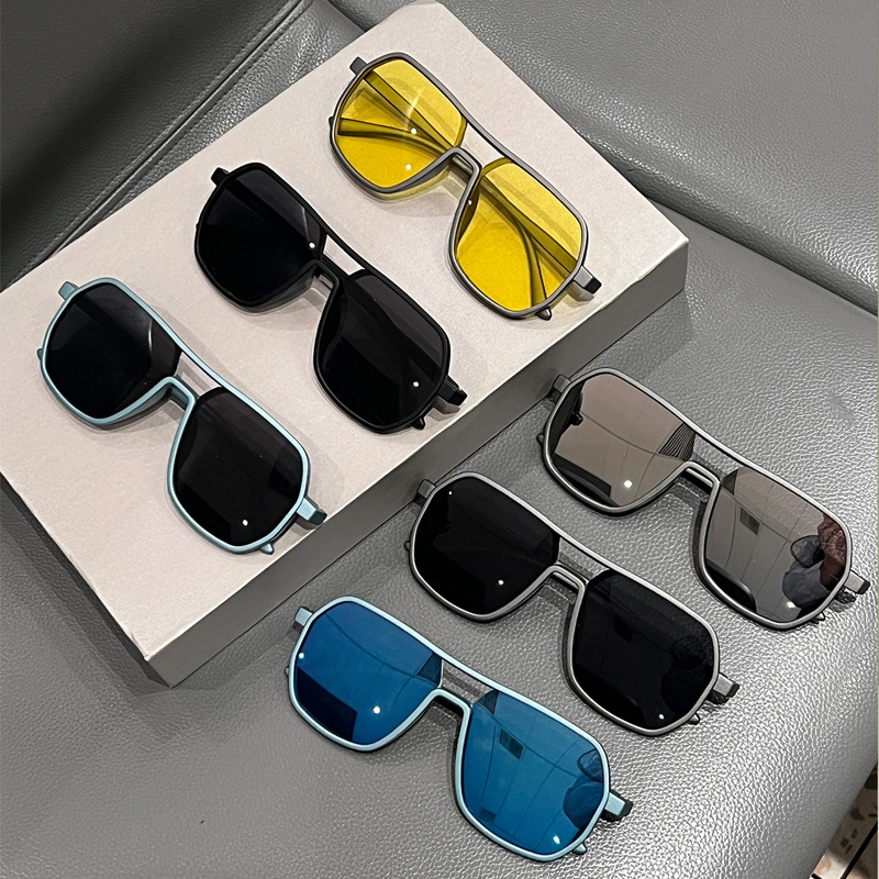 Vintage quadratische Sonnenbrille für Damen und Herren, rechteckige Sonnenbrille, ovale Sonnenbrille für Damen und Herren