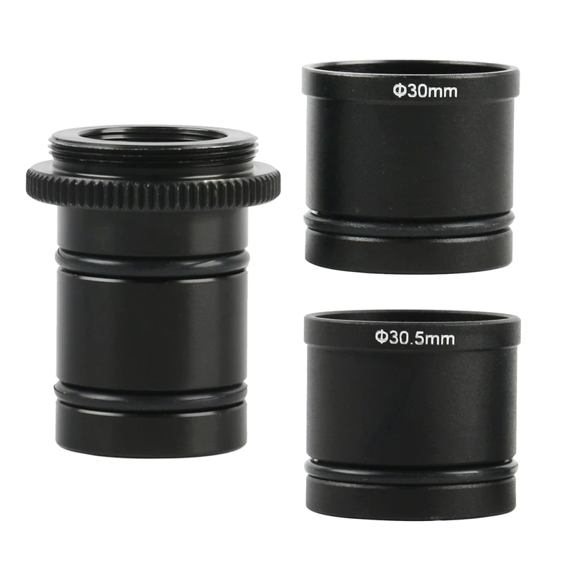 Adaptador de câmera de microscópio de montagem C de 23,2 mm 30 mm 30,5 mm Anel adaptador de ocular eletrônico para microscópio para câmera industrial