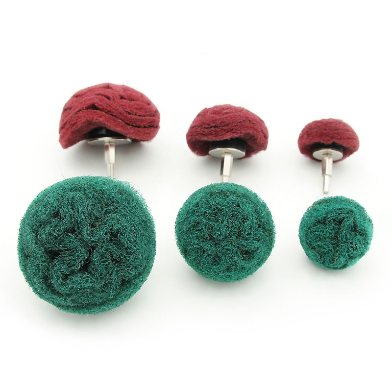 1 Stück 6 mm Schaft montiert Schleifmopp Polierscheibe mit Pilz-Schleifkopf für Metall, Aluminium, Edelstahl, Schmuck, Holz