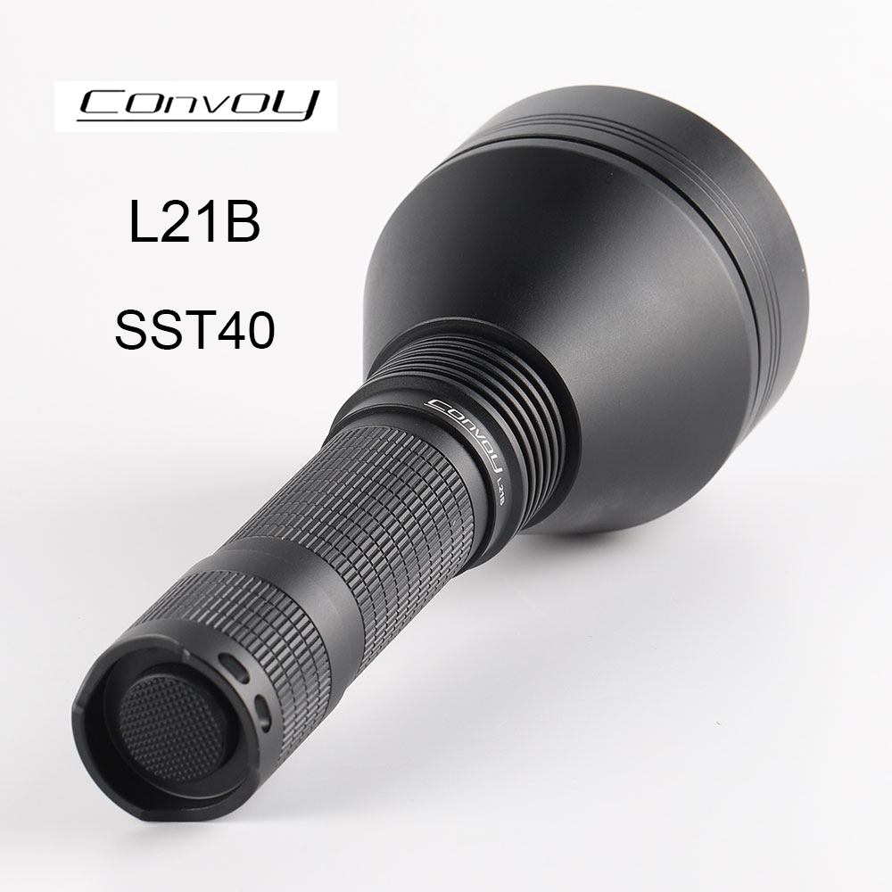 Convoi L21B lampe de poche SST40 Led haute puissance 21700 Flash torche légère longue portée lanterne lampe de Camping
