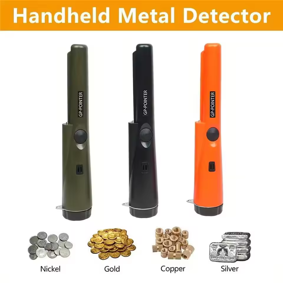 Detector de metais portátil de alta eficiência, ponteiro à prova d'água, ponta de agulha, detecção de moeda de metal, haste de detecção de ouro, pulseira anti-perda