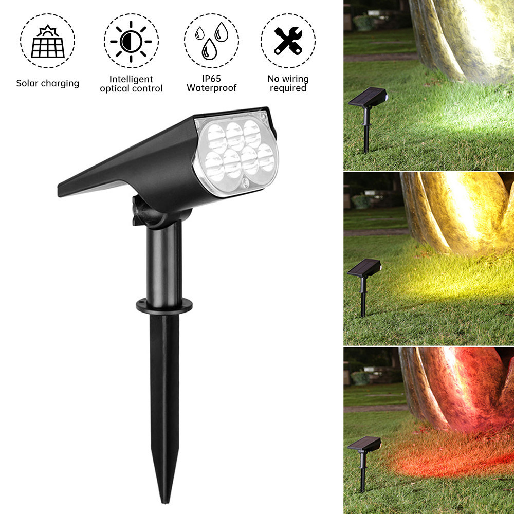Foco Led Solar IP65, lámpara Solar de 7LED, foco Solar ajustable, luz de césped para patio de paisaje superbrillante