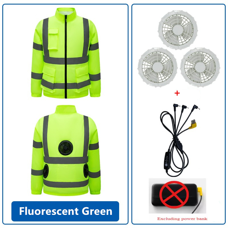 New Summer Cooling Construction Site Outdoor Work Jacket Heatstroke Prevention With Fan Air Conditioning Coat Loose And Casual