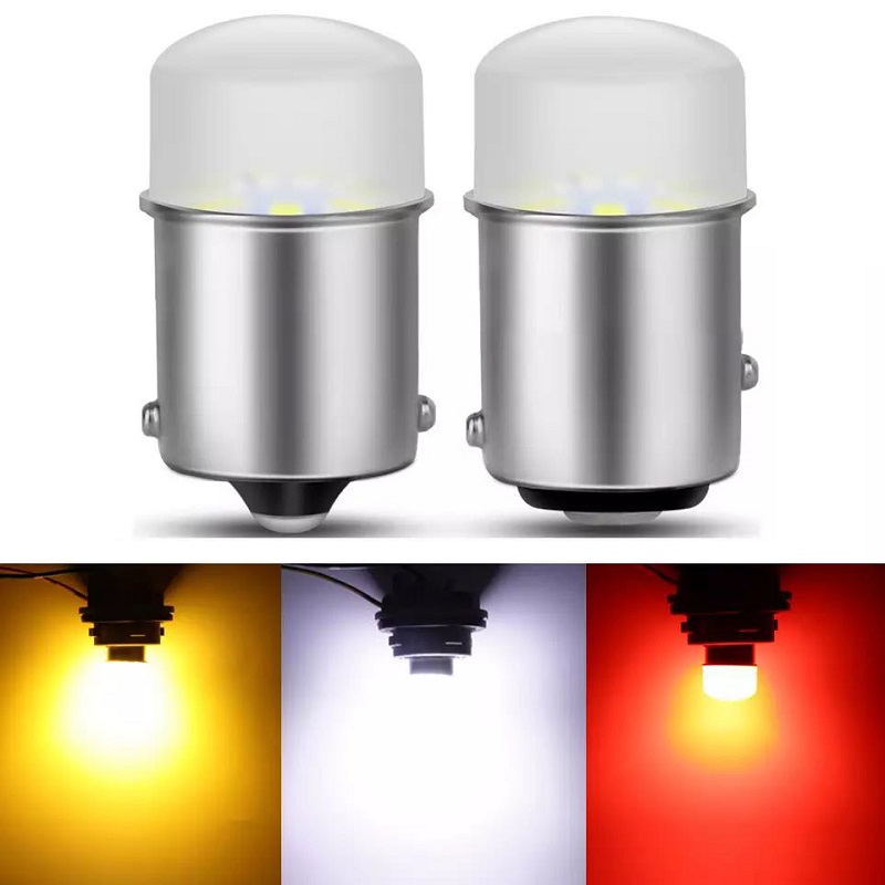 1X P21W 5W bombilla LED 1156 1157 BA15S BAU15S BAY15D lámpara Led de señal de coche R5W R10W DRL luz de circulación diurna 12V Auto blanco rojo
