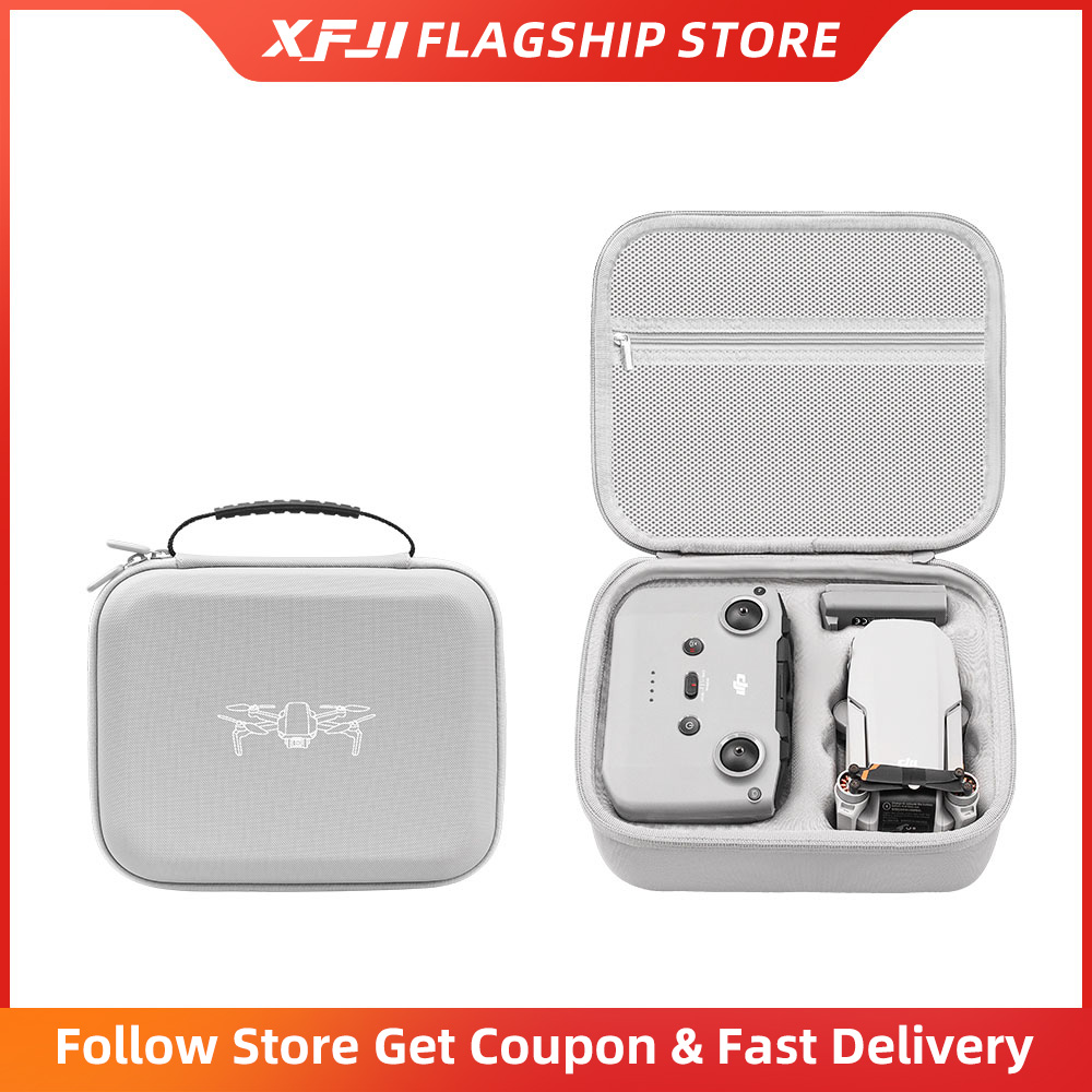 Bolsa de almacenamiento XFJI, Estuche de transporte protector, bolso de cuero PU para DJI Mini 4K/Mini 2SE/Mini 2, accesorios para controlador de Dron
