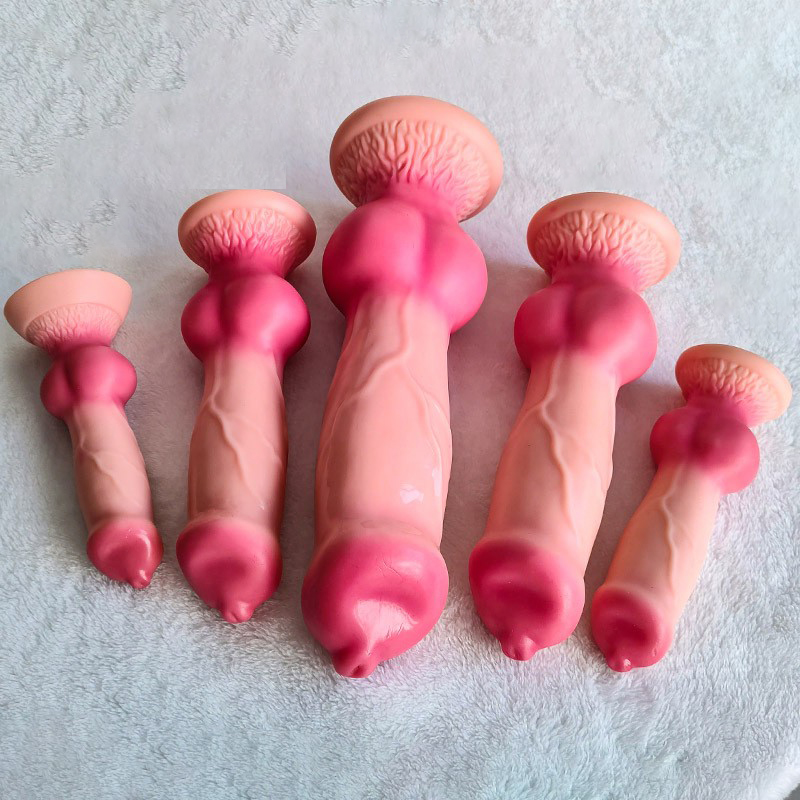 Dildo realista de perro en 5 tamaños, pene enorme, plug anal grande, consolador gigante monstruoso con arnés, consoladores de pene, juguetes sexuales para adultos para hombres y mujeres mayores de 18 años