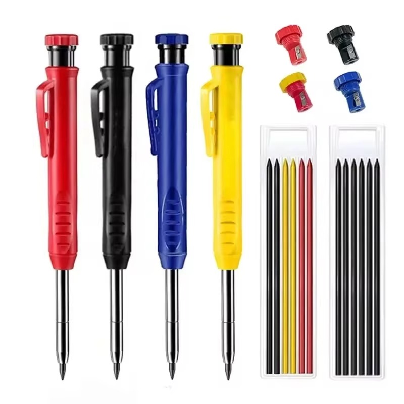 Set di matite per carpentiere solido Matita per la lavorazione del legnoIngegneria professionale Strumenti per lavori di costruzione Scriber per marcatura di carpenteria