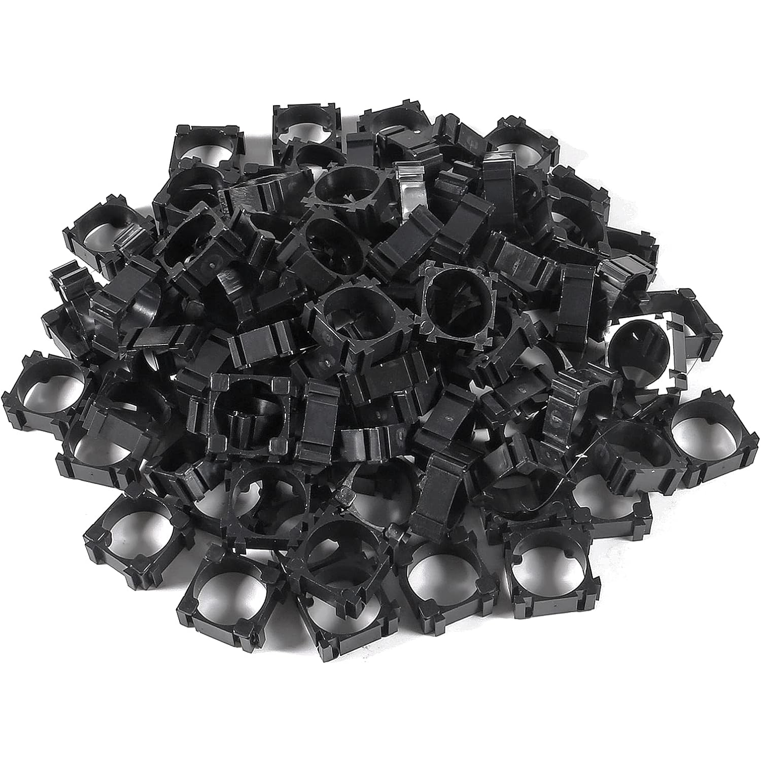 100 stuks 18650 lithiumbatterij celhouder, batterij opbergdoos cel spacer beugel standaard plastic batterij beugel cylindrica