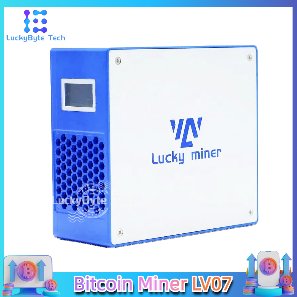Lucky Miner LV07 Crypto Miner Solo Bitcoin Mining Machine 1TBH/S SHA256 BM1366 BTC BCH BSV DGB Household ASIC Lottery Miner