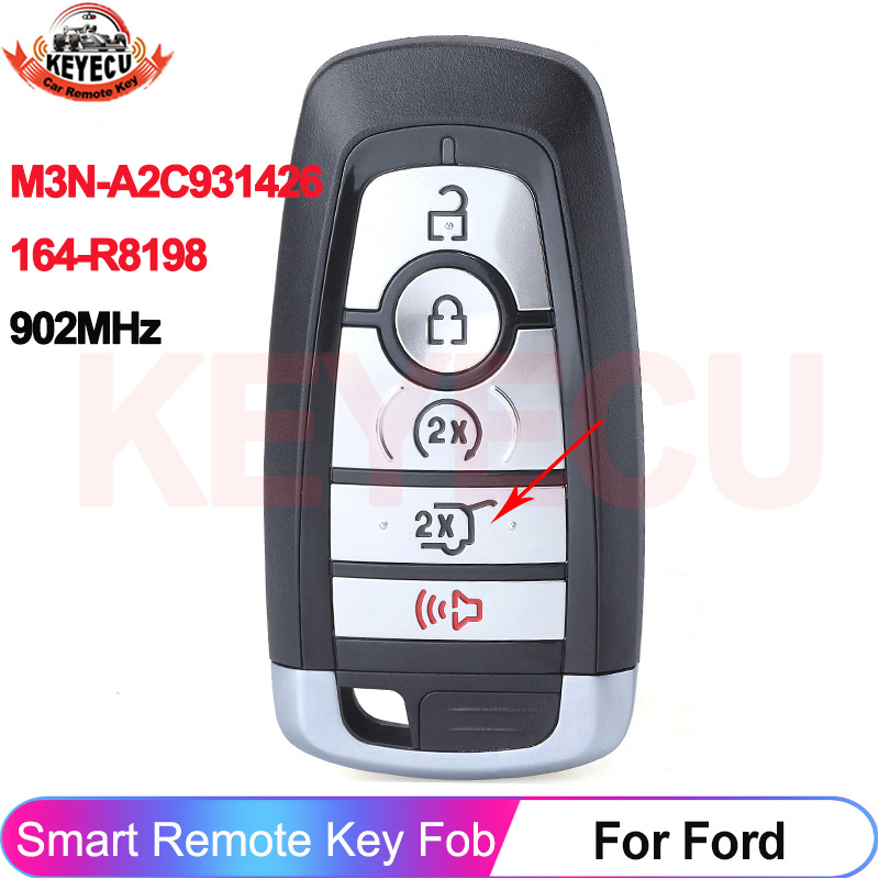 KEYECU 164-R8198 902MHz Pilot zdalnego sterowania Smart Key do Ford Expedition Explorer Escape Edge 2018 2019 2020 2021 2022 M3N-A2C931426