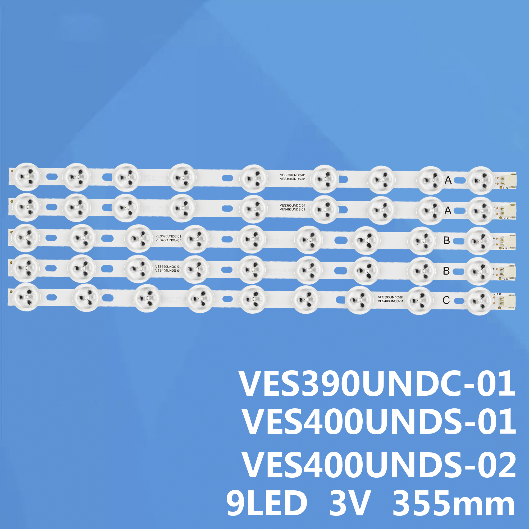 5 uds x tira de LED para iluminación trasera para 40 "NDV REV1.0 VES400UNDS /DC VES400UNDC-01 39FHD-CNOV LC-39LD145K 40L3453DB 40PFL3018T/12