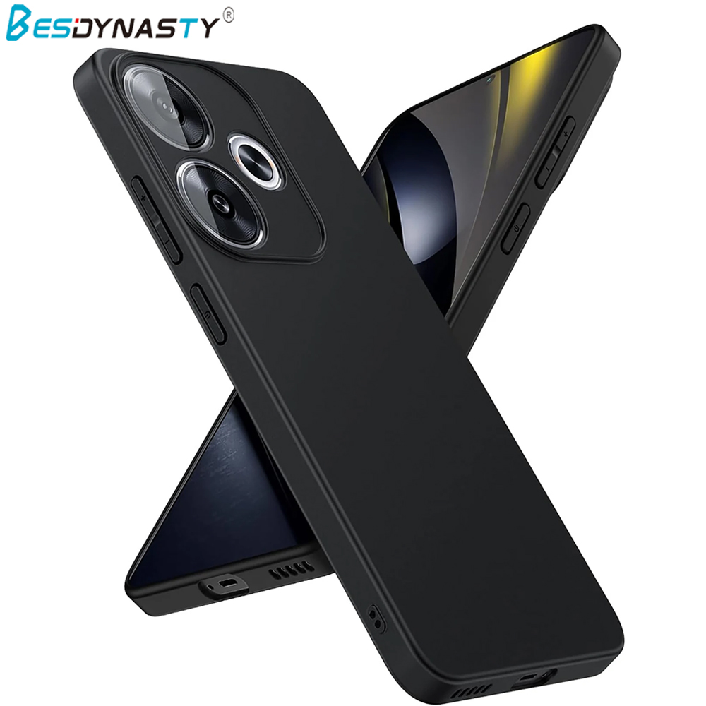 Роскошный матовый силиконовый мягкий чехол для телефона Xiaomi POCO F6 F5 X6 X5 Pro F4 F3 GT 5G однотонный черный тонкий полный ультратонкий чехол на заднюю панель