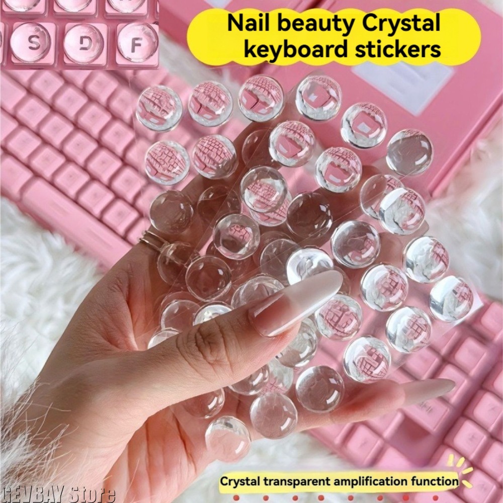Autocollants de clavier adaptés aux ongles longs, avec coussin surélevé, housse de protection pour saisie de lettres grossières, accessoires pour claviers en verre