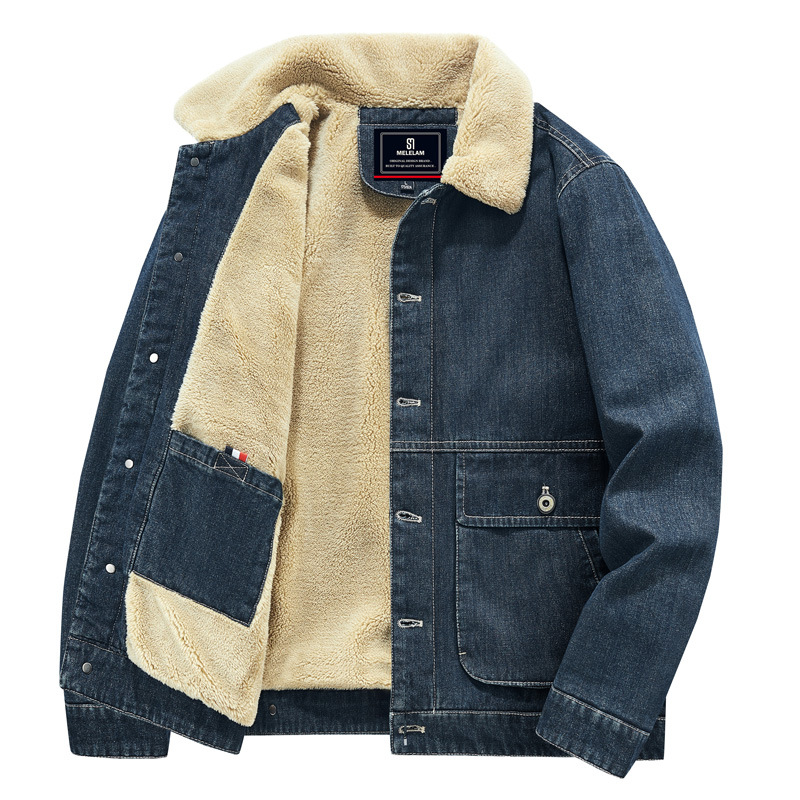 Nouvelle mode hommes hiver polaire chaud Denim vestes manteaux qualité mâle multi-poches décontracté Cargo vestes vêtements d'extérieur vêtements d'hiver 5XL