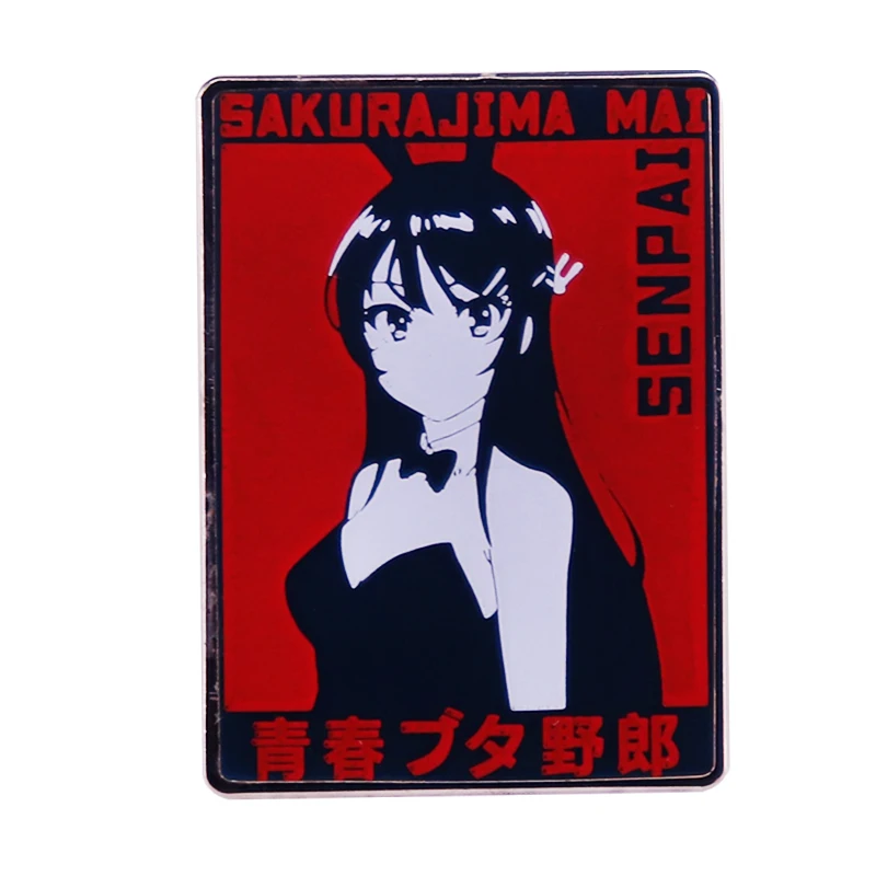 Japanese Manga Anime Rascal Does Not Dream of Bunny Girl Senpai enamel pin badge brooch