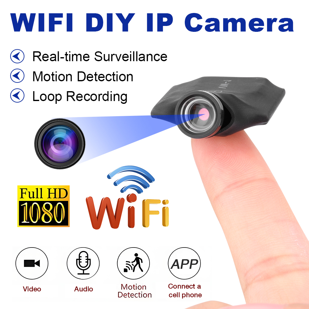 1080P HD P2P 카메라 DIY WIFI IP 미니 카메라 모듈 모션 DV 비디오 레코더 홈 보안 미니 캠코더 원격 제어 카메라