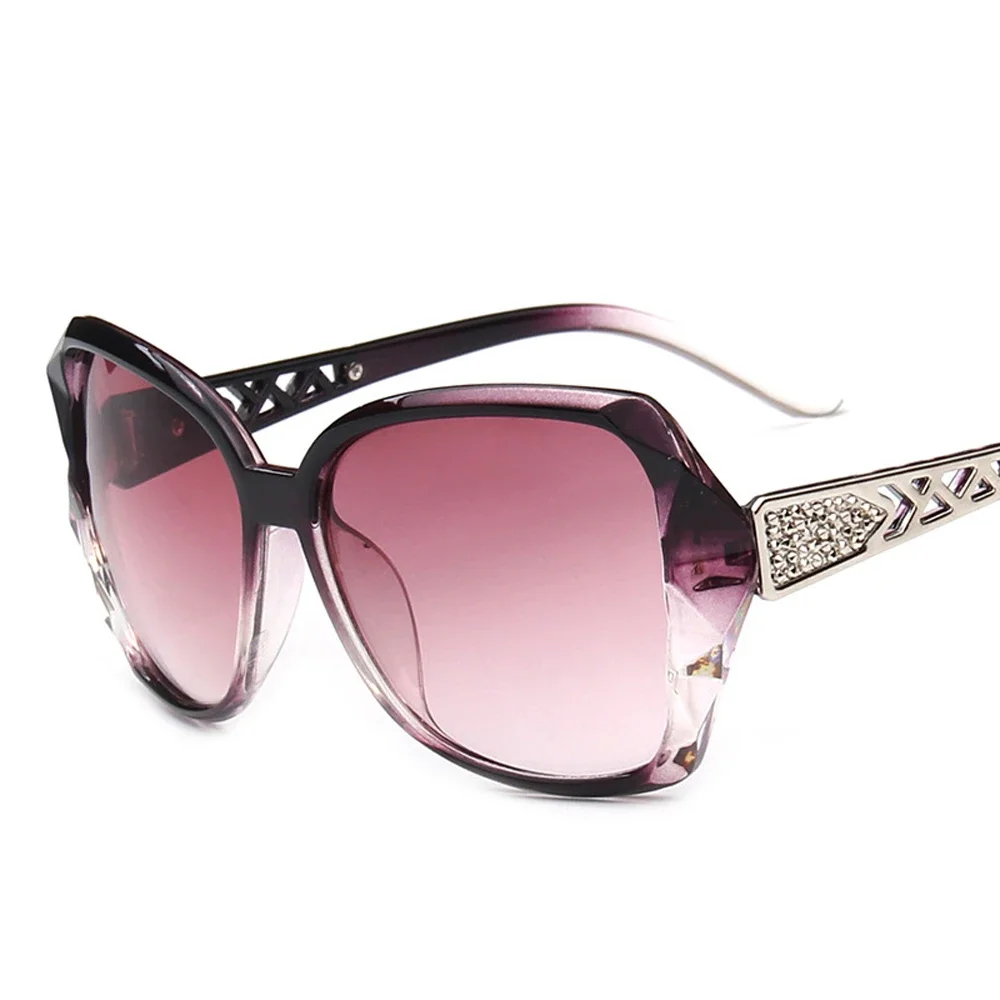 Occhiali da sole viola grandi alla moda da donna Occhiali da sole quadrati di marca di lusso Occhiali da sole femminili da donna