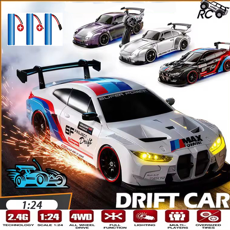 4WD RC Drift Auto met LED Verlichting 2.4G Radio 20KM/u Hoge Snelheid Afstandsbediening Raceauto's Model Speelgoed Cadeau voor Jongen Meisje Kind