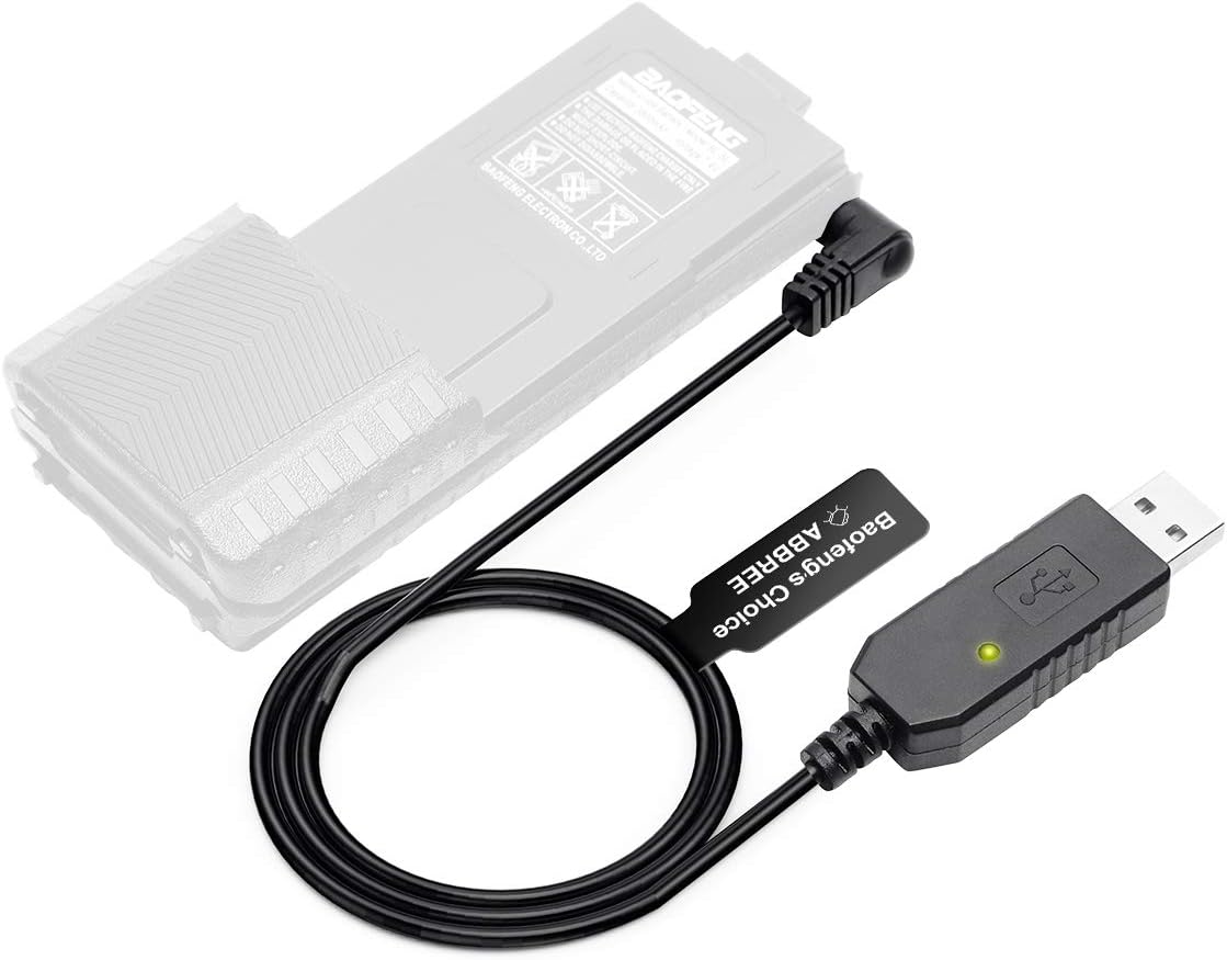 Kabel ładowarki USB BaoFeng Walkie Talkie do UV-5R UV5R UV-82 3800mAh UV-S9 Plus AR-152 Walkie Talkie Ham Two Way Radio