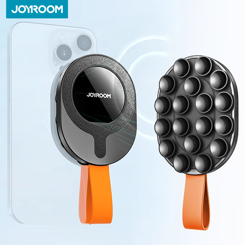 Joyroom อัพเกรดถ้วยดูดแม่เหล็กโทรศัพท์ Mount กระจกอาบน้ําซิลิโคนดูดเคสโทรศัพท์ Grip Stand Holder สําหรับ iPhone Android