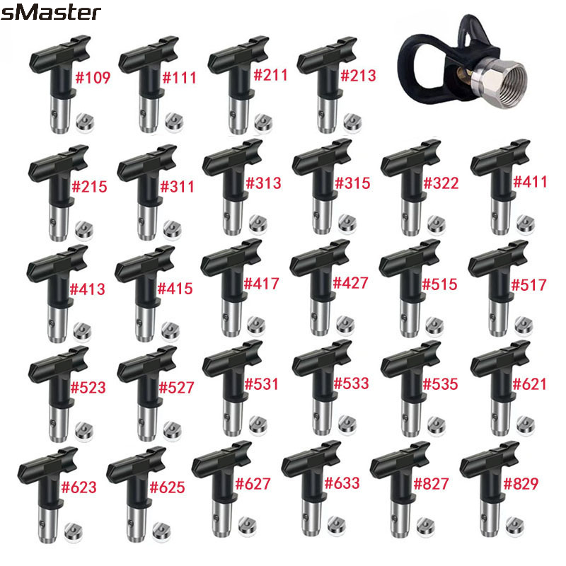 sMaster 427/527/413/623/627/827/829/625 brak Dysze natryskowe bezpowietrzne Końcówki natryskowe Odwracalna końcówka do bezpowietrznego rozpylacza farby