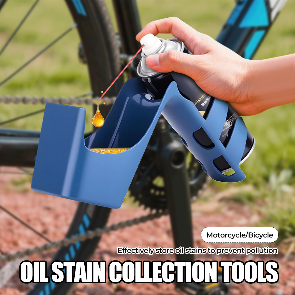 Caja de herramientas para almacenamiento de manchas de aceite de bicicleta y motocicleta, limpiador de cadena, juego de herramientas antisalpicaduras con aceite de cadena para mantenimiento de vehículos