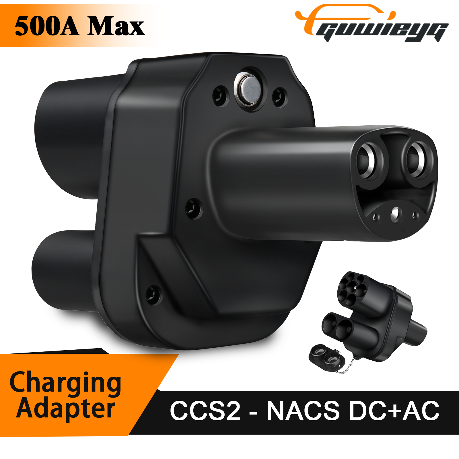 GUWIEYG CCS2 - テスラ AC DCアダプター 500A テスラ モデル3/X/Y対応 アメリカ製 CCS2コンボアダプター CCS2およびType2充電器対応
