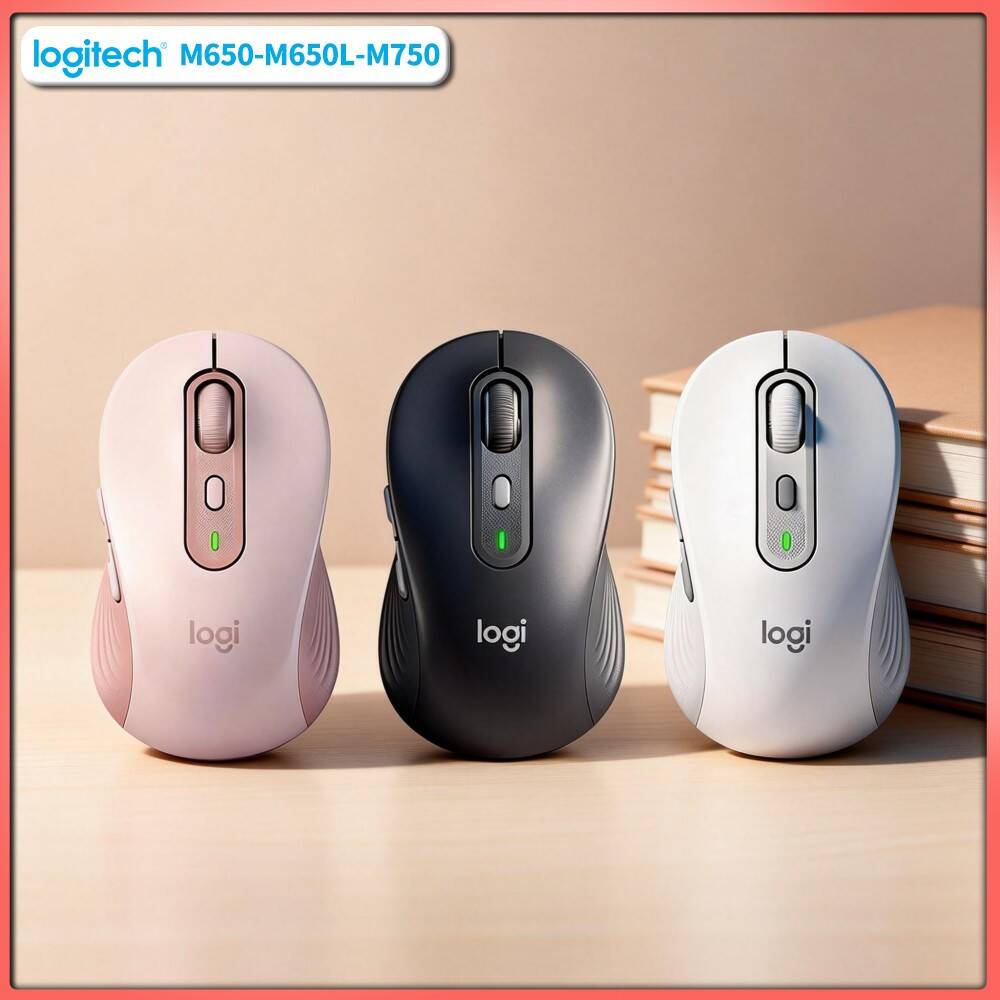 Logitech M650/M650L Ergonomic Mouse - Silent Clicks, Recycled Plastic Components, Dual Connectivity, 24-Month Battery