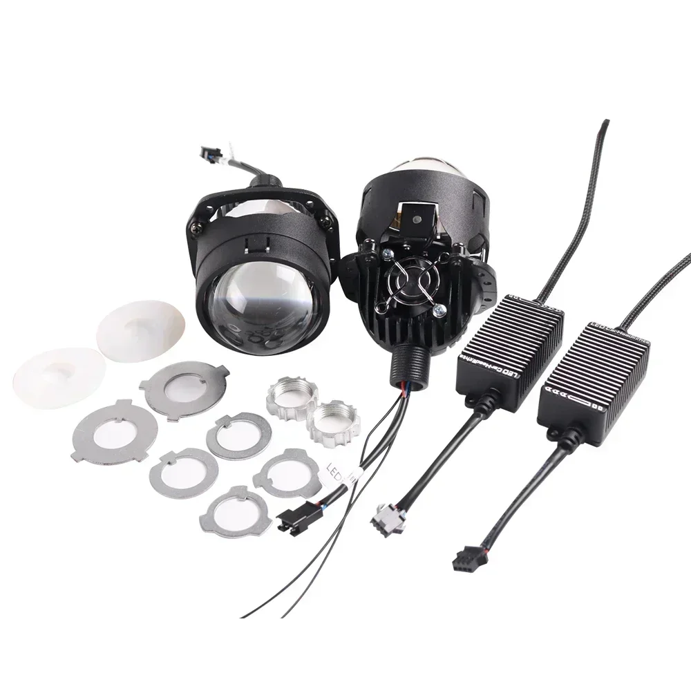Sanvi S8 2.5 pollici 12V 40W 6000K Auto Bi LED Len Proiettore Galss Faro Angel Eyes Lente per H4 H7 9005 9006 Faro LHD RHD