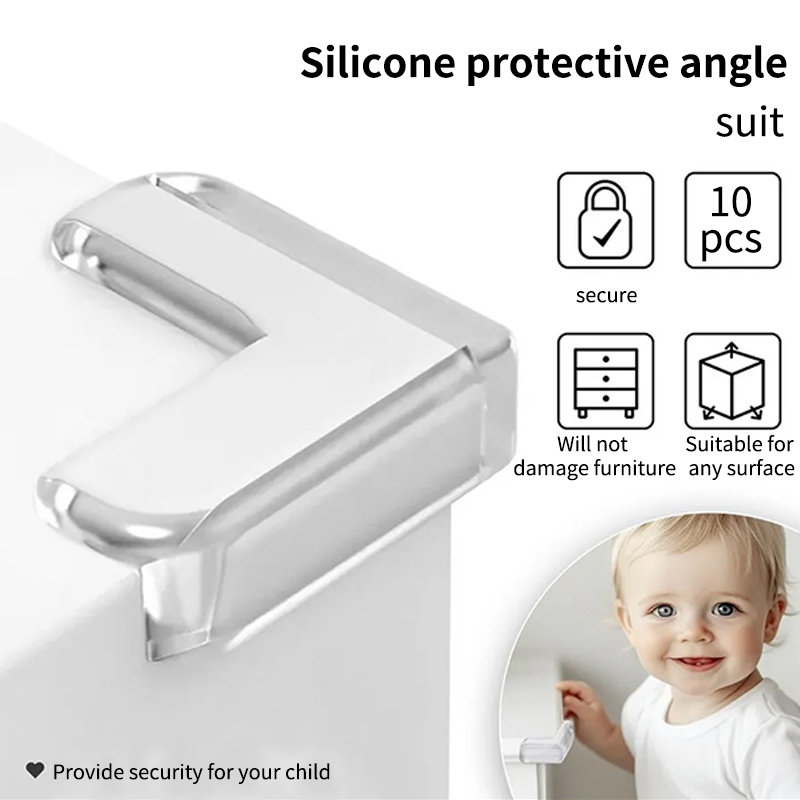 8/10/12pcs Transparent Anti-bump Corner PVC Padded Child Safety Corner Protector Baby Anti-bump Protector Table Corner
