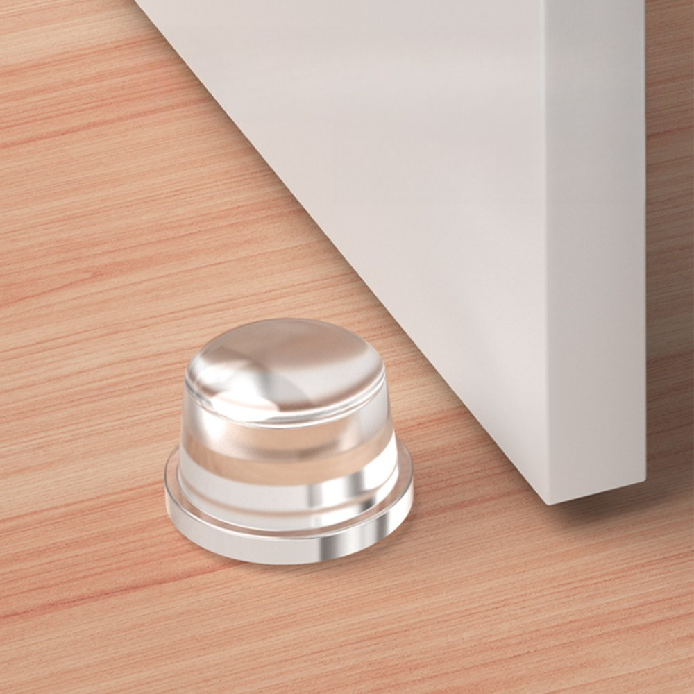 Tope de puerta de silicona transparente, almohadilla antigolpes sin taladro para protección de seguridad para el hogar y la Oficina, Tope de puerta para mejorar el hogar