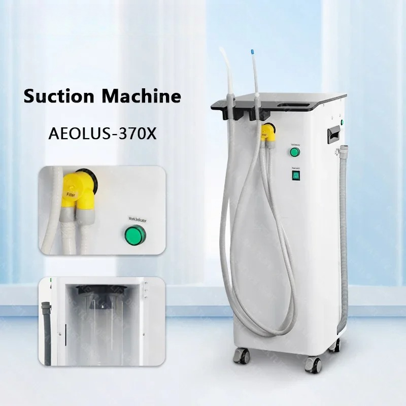 NEW 600W    Suction Unit 300L    Mobile     Medical Vacuum Pump Saliva Ejector Aspirator