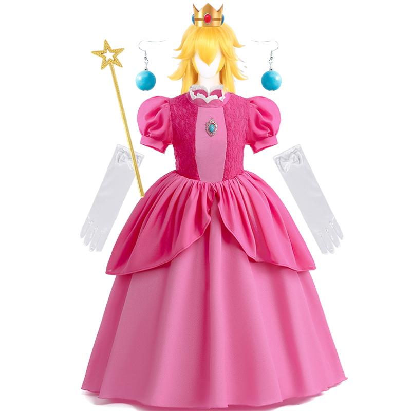Crianças menina vestido de princesa cosplay traje de princesa aniversário das crianças vestido de carnaval meninas vestido de festa desempenho traje