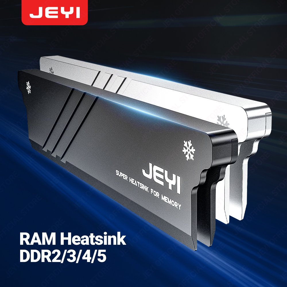 JEYI RAM Heatsink Cooler met Thermische Pads - Universele DDR2 DDR3 DDR4 DDR5 Geheugenkoeling voor PC Desktop, DIY Warmteafvoer