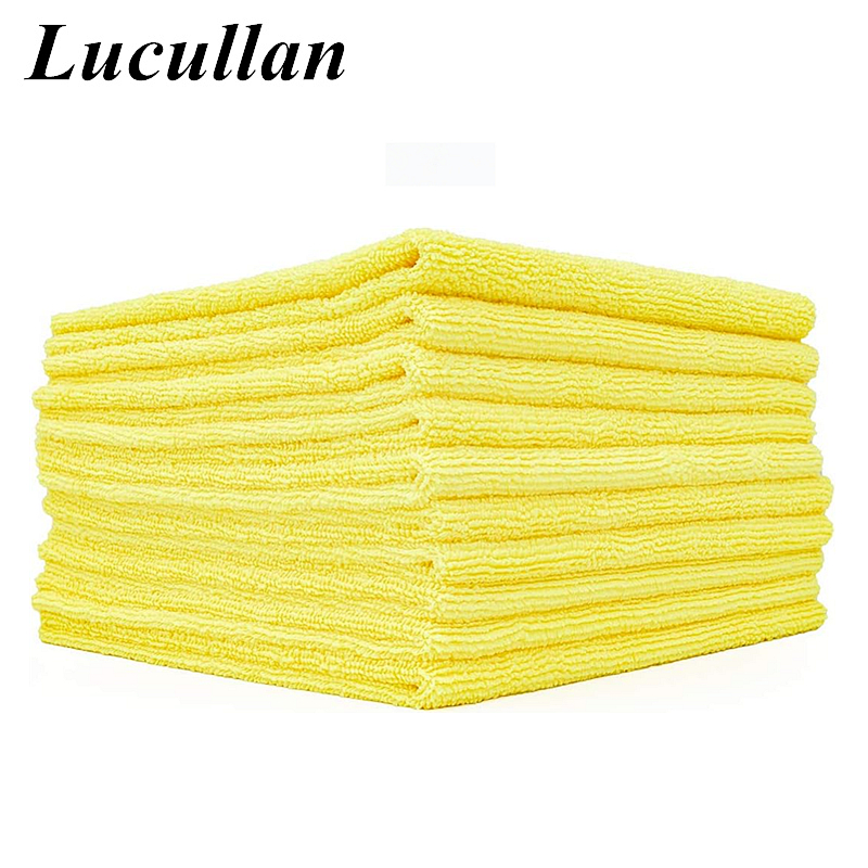 Lucullan 10 แพ็คขายส่ง Link สําหรับรุ่นพื้นฐาน 40X40 ซม.300GSM Edgeless ผ้าเช็ดตัวใช้ Car Care เคลือบ,แว็กซ์,รายละเอียด