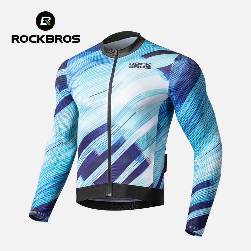 ROCKBROS Wiosna Lato Koszulka Rowerowa Lekka Oddychająca Koszulka Długiego Rękawa Koszulka do Jazdy na Rowerze Garnitur dla Mężczyzn Odzież do Jazdy na Rowerze