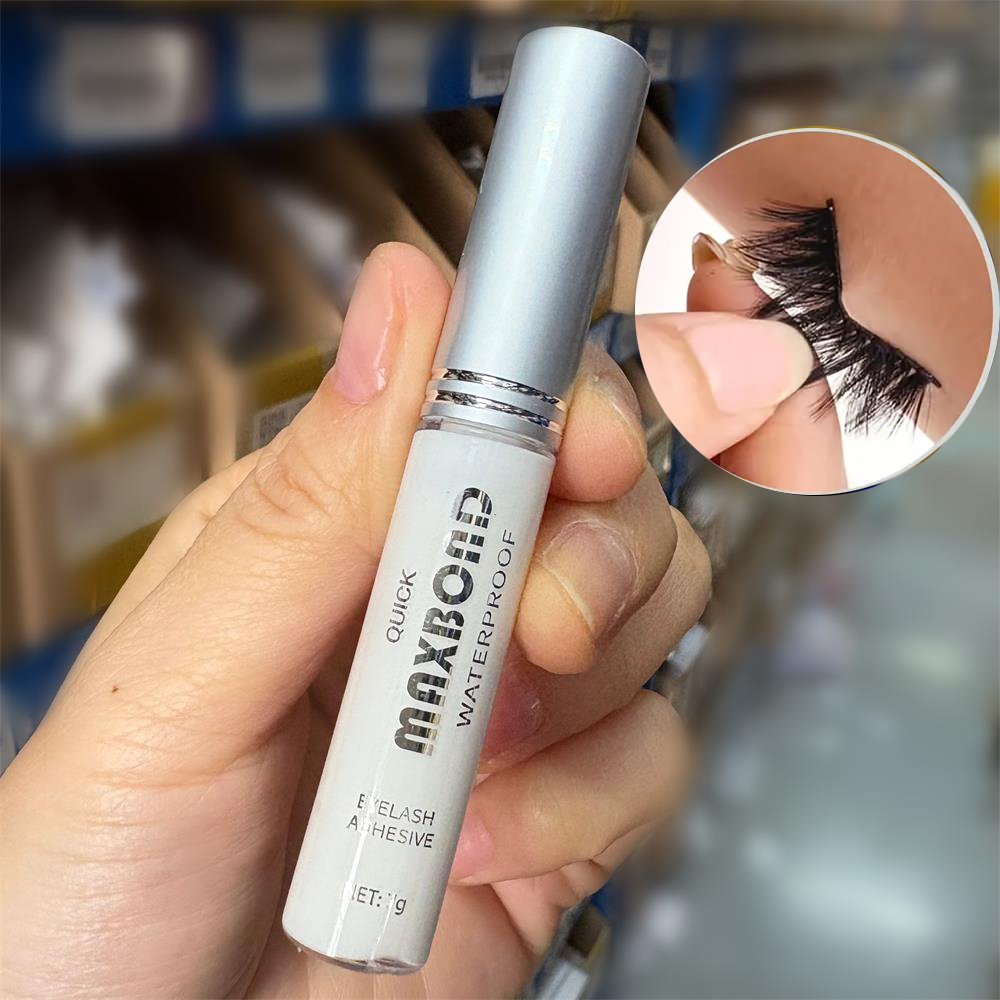 Pegamento para pestañas de estilo súper fuerte de larga duración, 7G, resistente al agua, aspecto Natural, aplicador de secado rápido no irritante para pestañas DIY