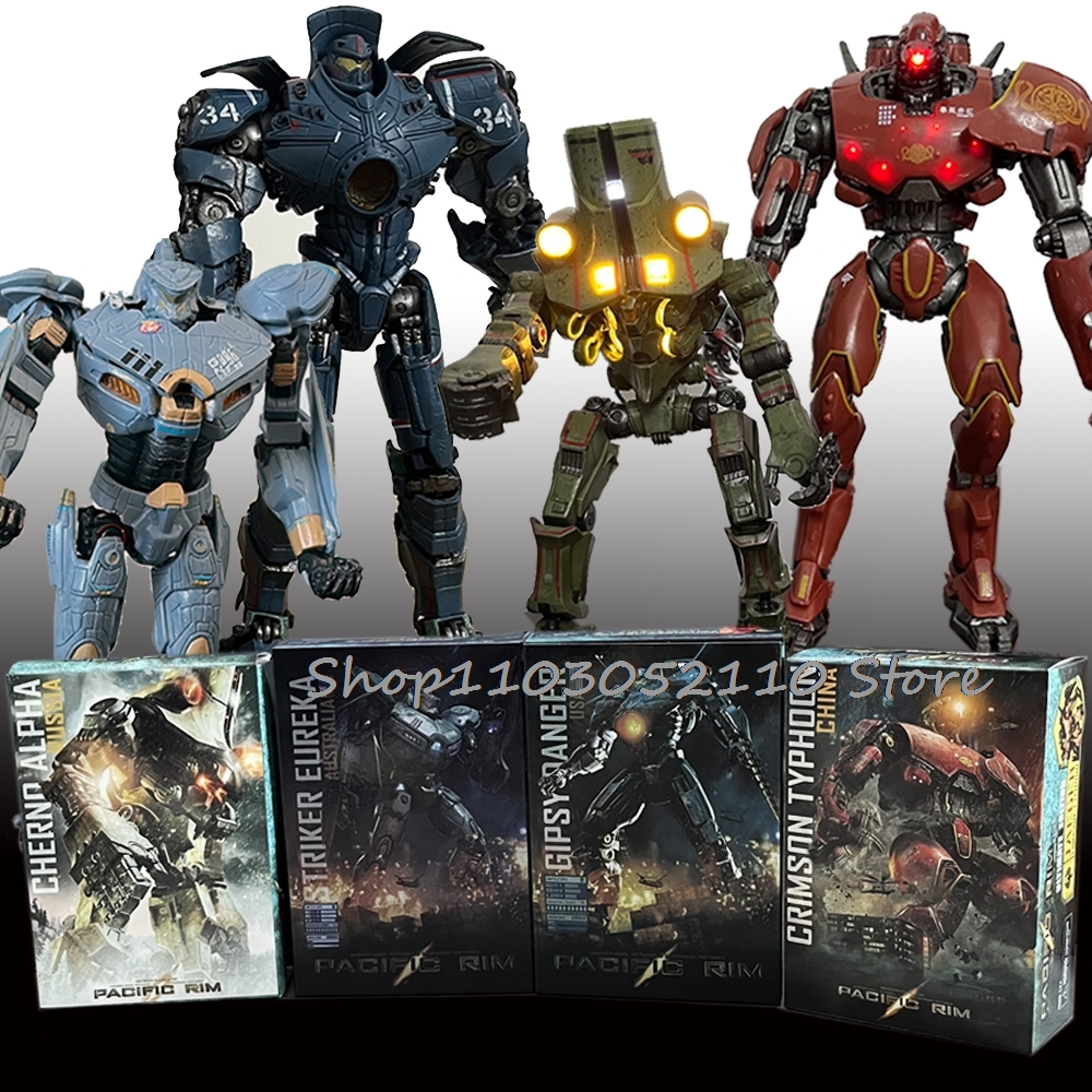 Neca Pacific Rim Figure LED Red Tramp Japonais Mecha Bandai Gipsy Danger Obsidian Fury The Eureka Raiders Armor Jouet tendance Cadeau