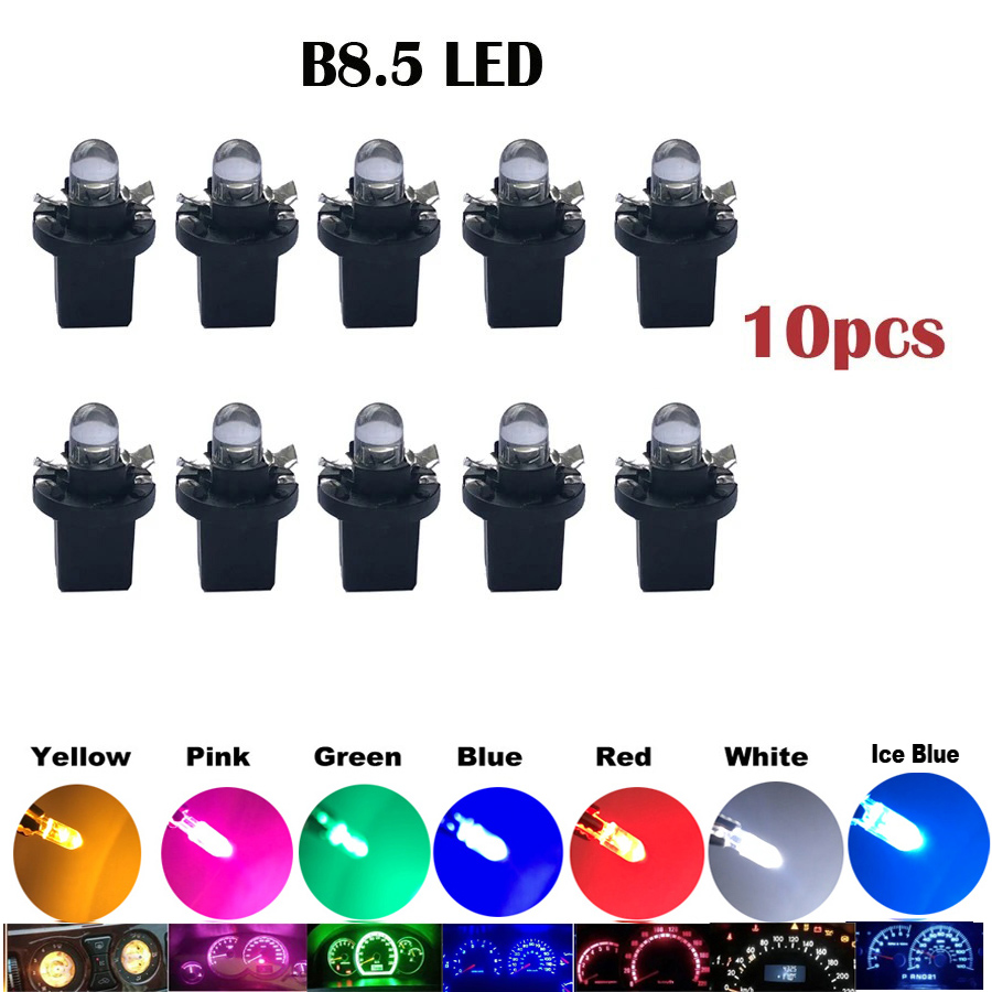 10 шт. T5 PC74 B8.5 Led W3W Внутреннее освещение автомобиля Индикатор обогрева приборной панели COB Чип Canbus Автоматический приборный светильник Клиновой датчик Лампа
