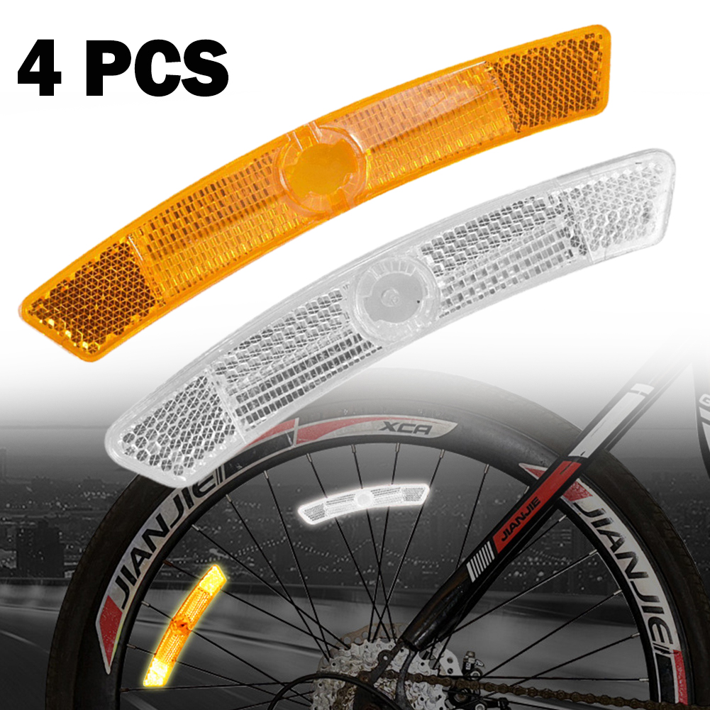 Réflecteurs de rayons de vélo, jante en acier, réflecteur de rayons de roue de vélo de montagne pour la sécurité de nuit, 4 pièces/paquet