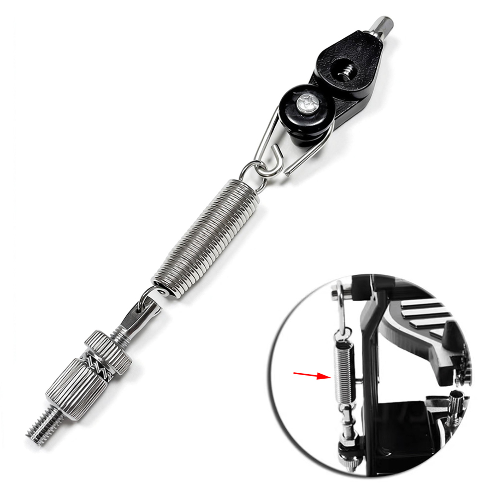 Bass Drum Pedal kaki perkusi, dengan katrol kamera pegas dan Tensioner kait, suku cadang pengganti untuk instrumen perkusi