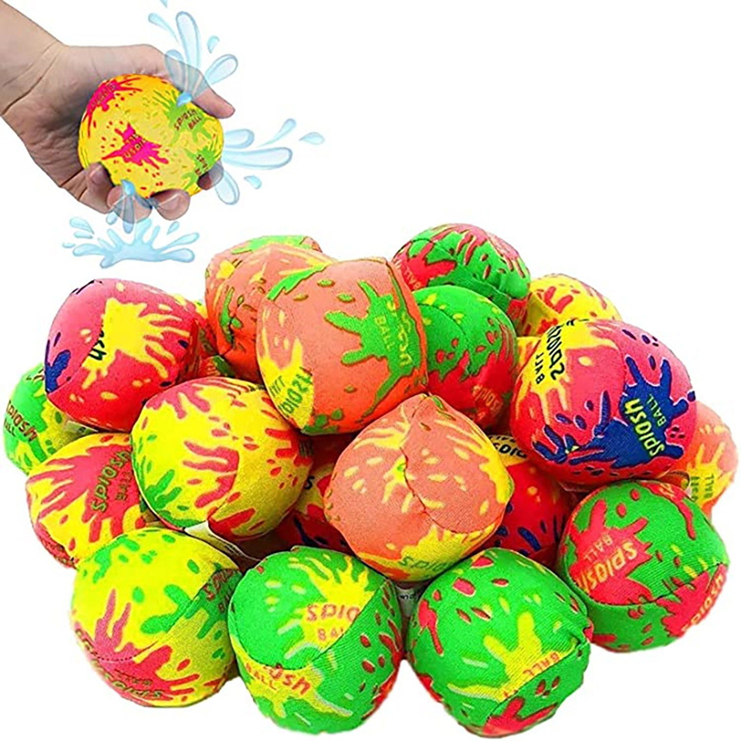 Pelota de tela de 5 cm, pelota de agua de 2 pulgadas, juguete acuático, juguete para peleas de agua al aire libre